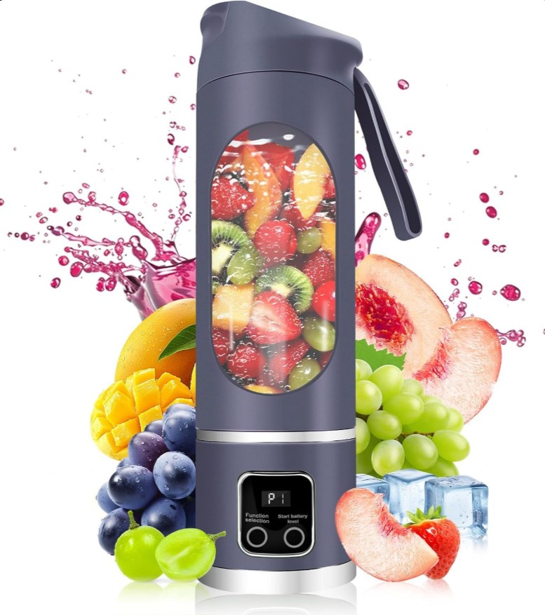 شیکر ۱۲ تیغه شارژی و اسموتی ساز اورجینال HS-860|شیکر مناسب باشگاه، کمپینگ و محل کار