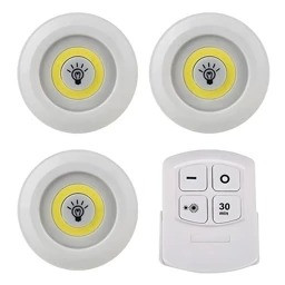 ست ۳ عددی چراغ بیسیم هوشمند زیر کابینتی با ریموت کنترل | روشنایی پرتابل LED مناسب همه جا