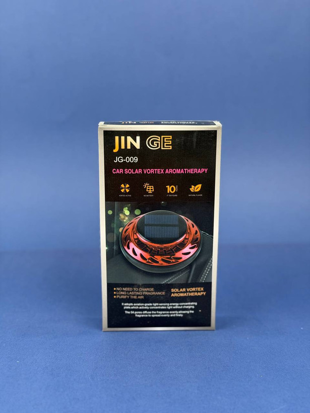 خوشبو کننده خورشیدی خودرو JIN GE مدل JG-009 اورجینال (پخش عطر چرخان بدون باتری)