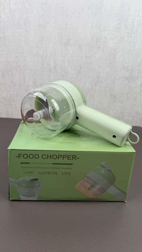 خردکن شارژی ۴ کاره فود چاپر | اسلایسر، پوستکن و برس شستشو مدل Food Chopper