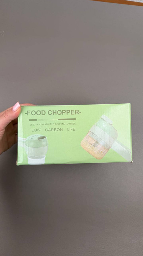 خردکن شارژی ۴ کاره فود چاپر | اسلایسر، پوستکن و برس شستشو مدل Food Chopper